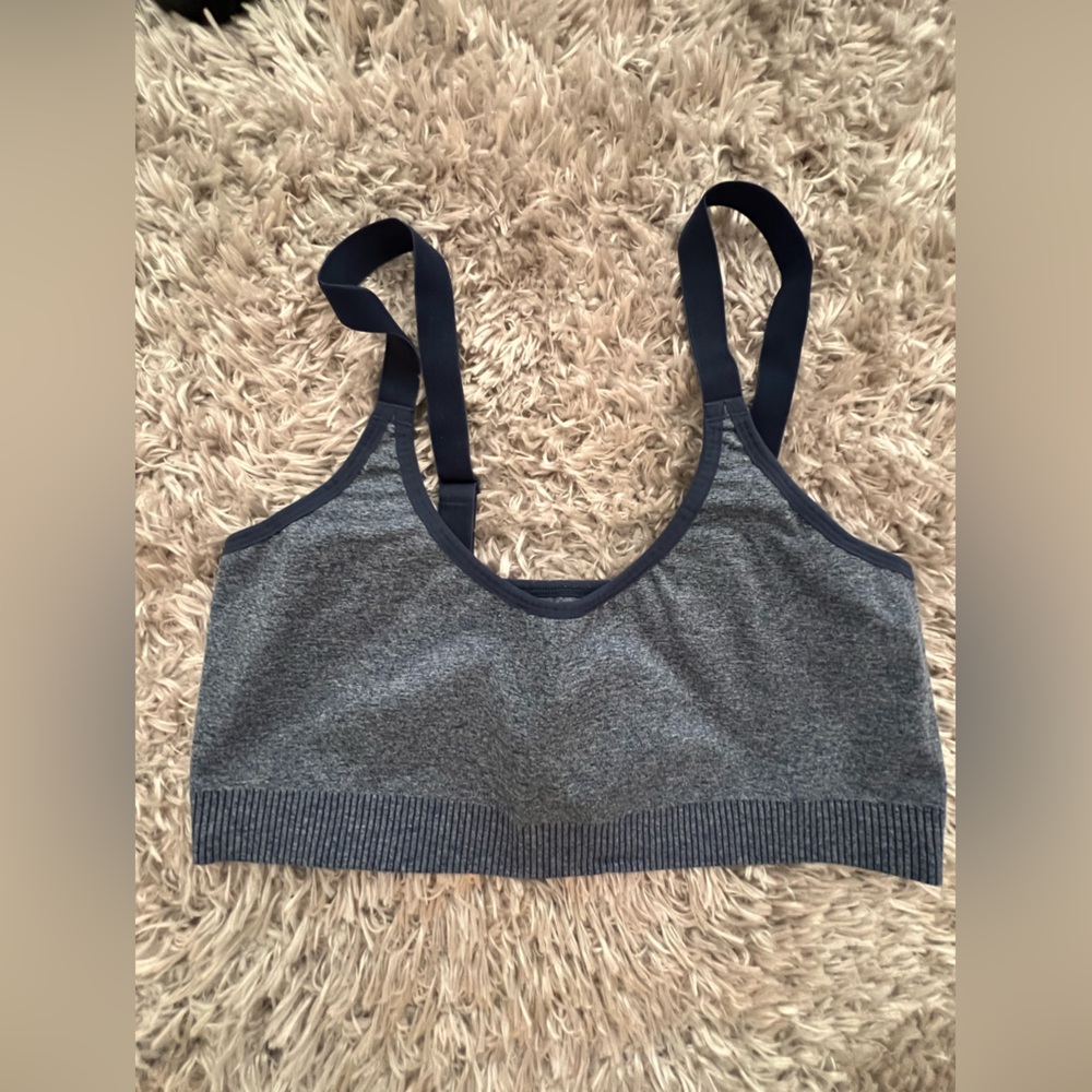 Brand: Vitality - Heather Blue/Navy Blue Sports Bra - Size L